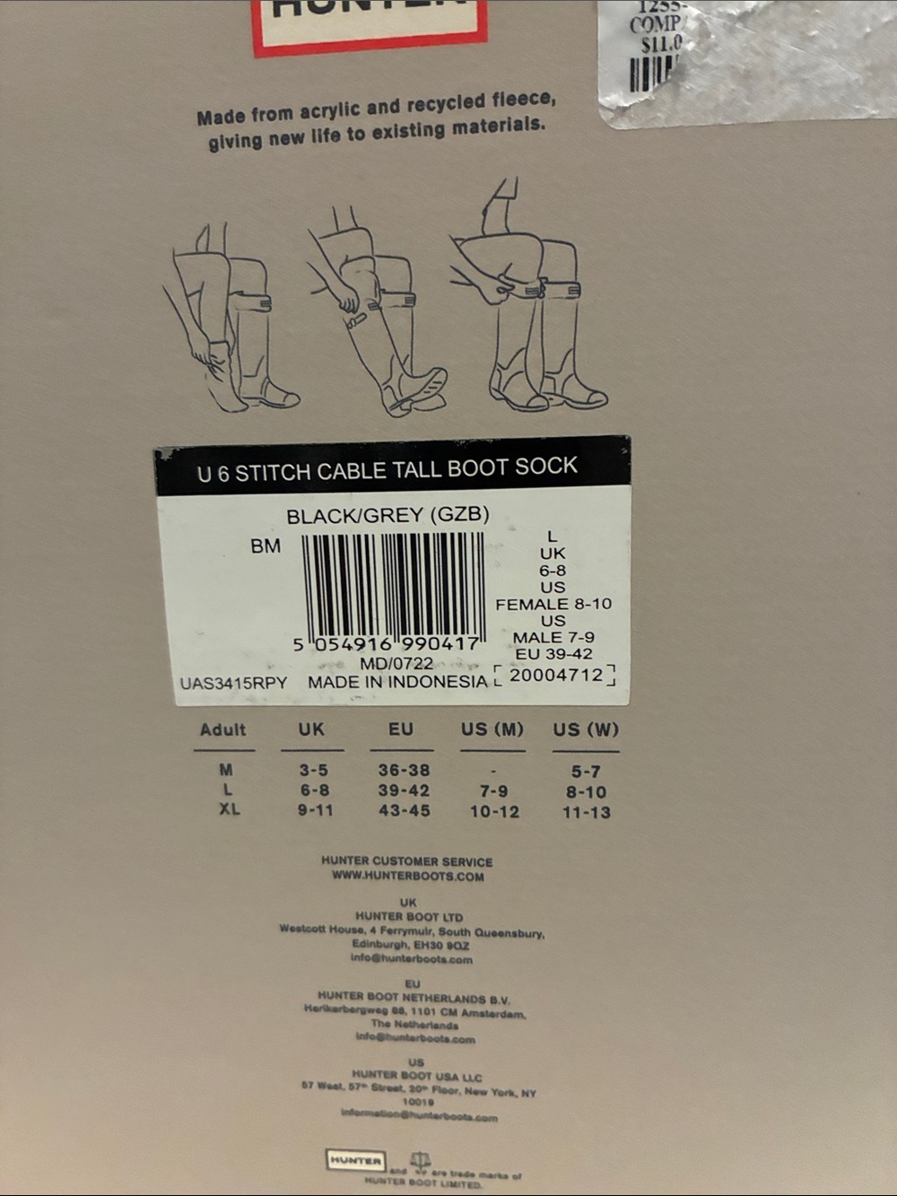 Hunter Boot Socks in Multi-Color - Picture 2 of 2